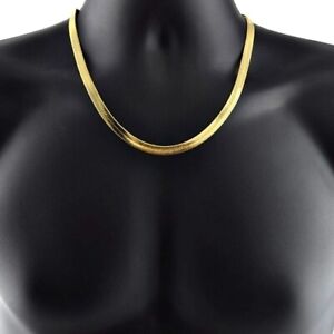 14K Gold Filled Herringbone Flat Necklace 18
