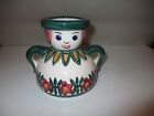 Vintage Adorable Lady Face with Arm Handles Flower Vase Pottery 5
