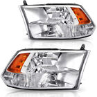 FOR 2009-2018 RAM 1500 2500 3500 CHROME HOUSING AMBER CORNER HEADLIGHT ASSEMBLY (For: More than one vehicle)