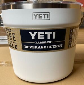 YETI Rambler Beverage Bucket, Double-Wall Vacuum Insulated Ice Bucket with Lid,