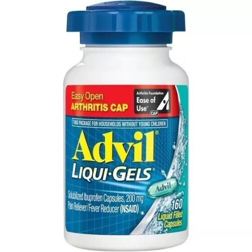 Advil Solubilized Ibuprofen 200 mg Pain Reliever Fever Reducer 160 Capsule 10/24