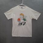 Vintage Larry Bird Shirt Adult Large White Single Stitch 1980s Boston Celtics