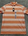 Greg Norman Golf Polo Shirt Mens Large Orange Soft Touch 30+ SPF Short Sleeve