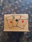 Wooden Playing Card Holder Standard Specialty Japan Vintage