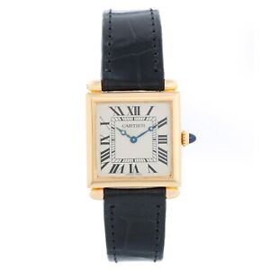 Cartier Tank Obus WB800151 1630 Men's/Ladies 18k Yellow Gold Watch W/Cartier Box