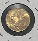 Switzerland 1922 B Gold 10 Francs UNC