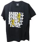 Gildan Baseball Baseball T-Shirt Women's Size M Black Graphic Tee