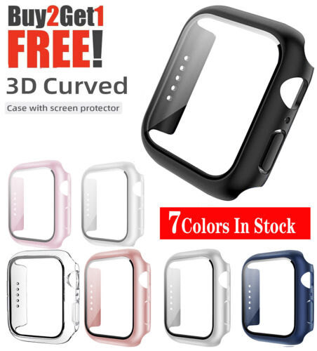 Case Cover Screen Protector For iWatch 9/8/7/6/5/4/SE 45/44/42/41/40mm /Ultra 2