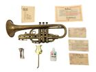 Vintage 1958 Olds Ambassador Cornet Trumpet Case & Manual Fullerton