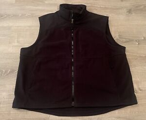 Duluth Trading Co. Vest Mens 3XL BLK Fleece Full Zip Pockets Heavy Workwear VGC