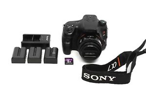 Sony SLT-A65v w/ Minolta Maxxum 50mm f/1.7 AF Prime lens, 3 Batteries + charger