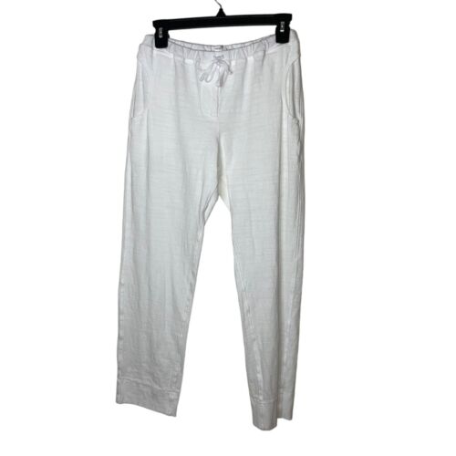 CP Shades Joggers Womens Size S White Elastic Waist Pockets Pure Cotton USA New