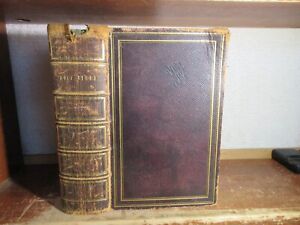 Antique HOLY BIBLE Leather Book 1836 OLD NEW TESTAMENT APOCRYPHA FINE BINDING ++