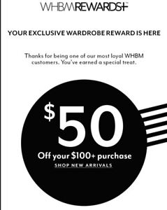 WHBM White House Black Market Coupon - $50 Off $100 - In Store & Online Exp 5/12