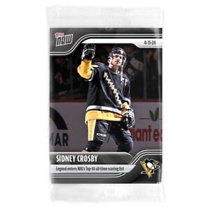 2023-24 NHL TOPPS NOW® Sticker #169 🏒 Sidney Crosby 🏒 Pittsburgh Penguins 🐧