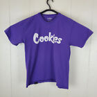 Cookies Shirt Mens Large Purple Graphic Crew Neck Short Sleeve Stretch Pullover