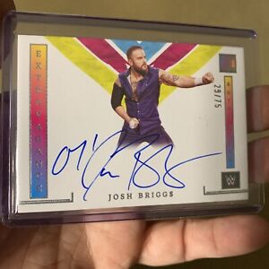 New Listing2023 Impeccable WWE Josh Briggs Extravagance Autographs On Card Auto /75