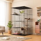 COZIWOW Large Cat Cage Indoor DIY Playpen 42x42x72'' 4 Tier Wire Kennels Crate