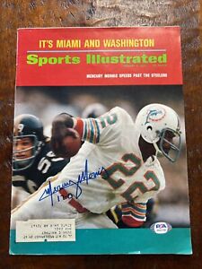 Mercury Morris Signed Sports Illustrated Psa Dna Coa Autographed Dolphins