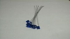 PACK OF 10pcs = Steel Security seals, BLUE, 2mm Diameter Cable, 12 in Length