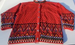 Dale of Norway Wool Cardigan Button Up Sweater XL