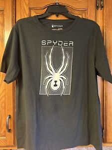 Spyder T-Shirt Men’s XL Short Sleeve Logo Black Spider Bug Crew Neck Shirt