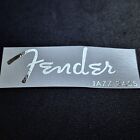 Jazz Bass Headstock Decal Solid Silver Waterslide Transfer NEW