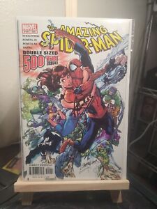 The Amazing Spiderman #500 Signed By Stan Lee And J Scott Campbell. 2003.