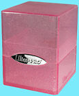 ULTRA PRO GLITTER PINK SATIN CUBE DECK BOX Card Compartment Storage Case mtg ccg