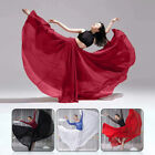 360 Long Chiffon Dance Skirt Full Circle Swing Ballet Belly Latin Practice Dress