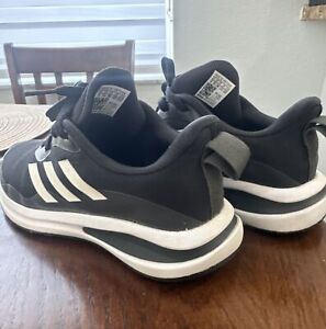 Adidas FortaRun Lace Running Shoes Kids Youth Size 4 GZ4415 Black White