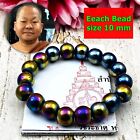 Bracelet Leklai Rainbow Bead Fortune Rich Magnetic Lp Somporn Thai Amulet #16596