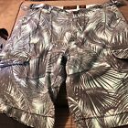 Akoo Brand Men’s Fern Pattern Cargo Shorts Size 36