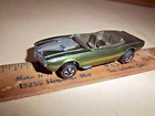 1968 Hot Wheels Redline Custom Firebird Olive Green Diecast Car Mattel