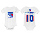 PERSONALIZED New York Rangers Newborn Baby Shirt Kids Hockey Baby Bodysuit Tee