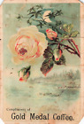 VICTORIAN ANTIQUE TRADE CARD - GOLD MEDAL COFFEE