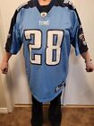 JERSEY CHRIS JOHNSON TENNESSEE TITANS STITCHED baby blue size XL REEBOK