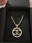 Chanel 2022 Gold And Pearl CC Medallion Necklace NIB