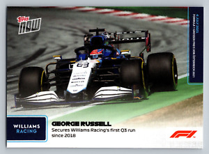 2021 Topps Now Formula 1 F1 George Russell First Williams Racing Q3 Run #028 F1