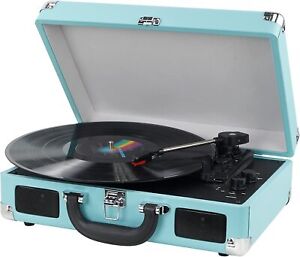 Vintage Turntable,3 Speed Vinyl Record Player with Built-in Stereo Speakers