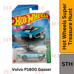 New Hot Wheels 2024 Super Treasure Hunt Volvo P1800 Gasser - Good CARD