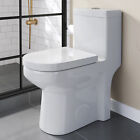 Modern One Piece Toilet Compact Toilet 10''Rough in Dual Flush Small Bathroom