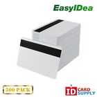 Pack of 500 White CR80 Standard Size PVC Cards with Hi-Co Magnetic Stripe by eas