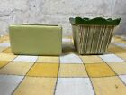 New Listing2 Planters Hyalyn Pottery Chartreuse Planter #230 & USA #438 Mid Century Green