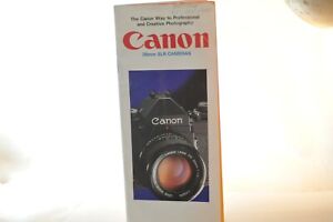 Canon 35mm FD SLR cameras F1 A1 T80 T70 dealers brochure from 70's