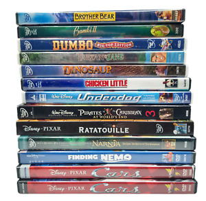 Lot of 13 DISNEY Pixar DVD Movies Cars Narnia Pirates Nemo All w Cases & Inserts