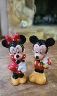 Disney Mickey And Minnie Salt And Pepper Shakers Mickey With Bouquet Of Flowers