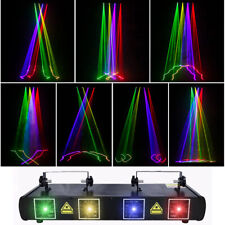 4 Lens 4 Beam RGBY DJ Laser Stage Light Disco Show DMX Projector Party Lighting