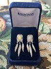 Montana Silversmiths Earrings Womens Devine Touch White Opal ER5305