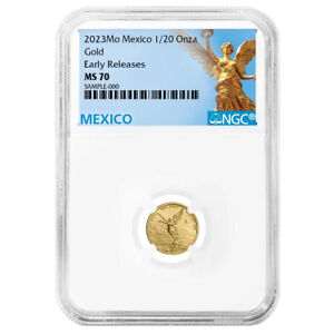 2023 Gold Mexican Libertad Onza 1/20 oz NGC MS70 ER Mexico Label